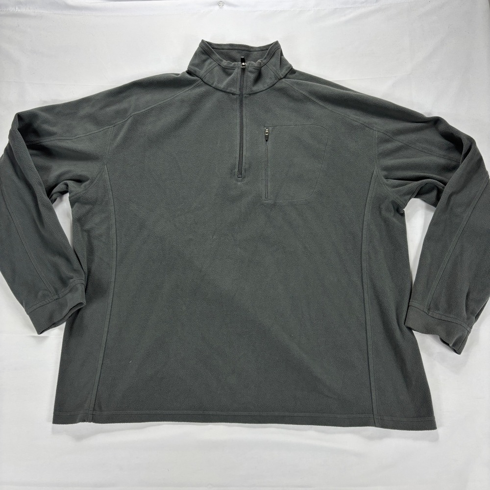 LL Bean Fleece‎ Quarter Zip Pullover Mens Large Gray Regular Fit Gorpcore